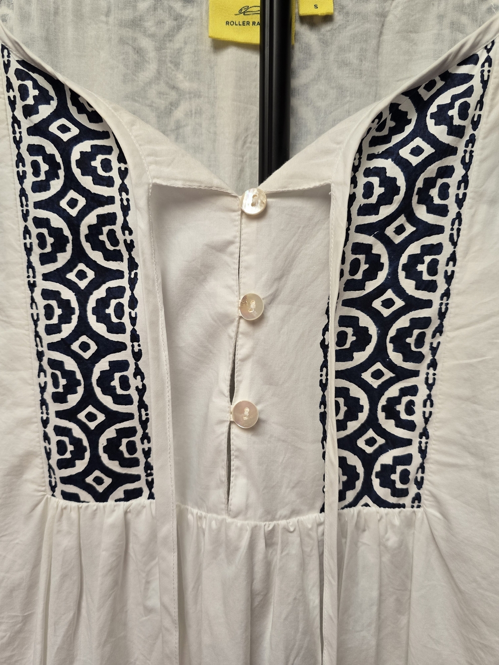 Roller Rabbit White Tunic with Navy Pattern - Picture 3 of 6